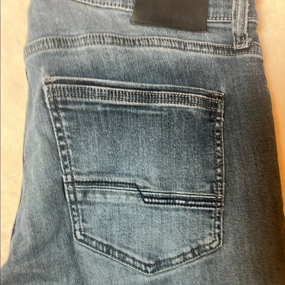 Outpost Makers Men’s Blue Straight Leg Jeans Size 34x26 Hemmed